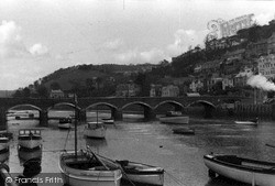 Bridge And River c.1955, Looe