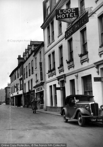 Photo of Looe, Fore Street And Looe Hotel c.1955