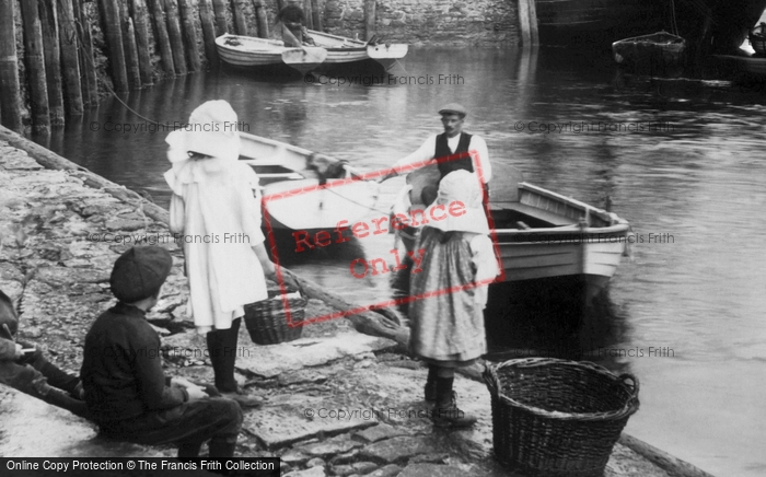 Photo of Looe, People By The Harbour 1912