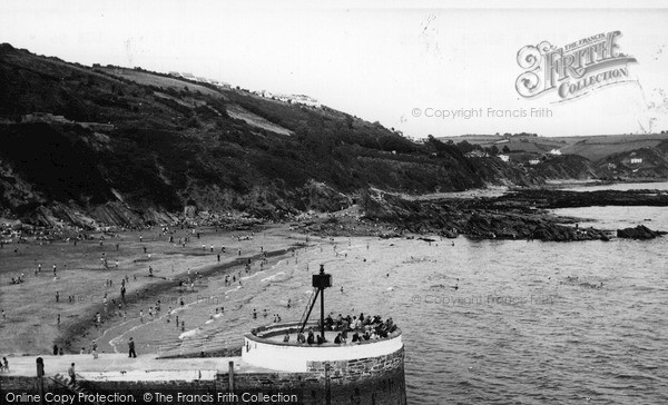 Photo of Looe, The Banjo Pier And Beach c.1960