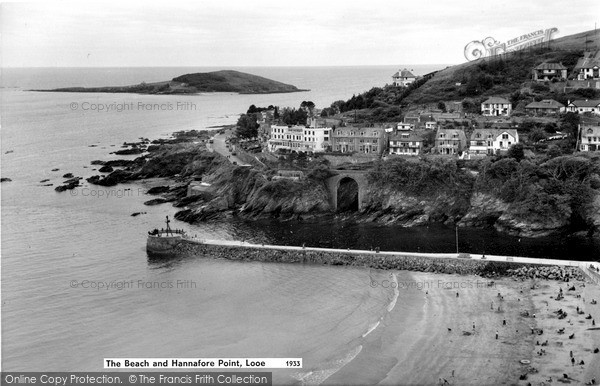 Photo of Looe, The Beach And Hannafore Point c.1960