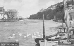 The Swans In The Harbour c.1960, Looe