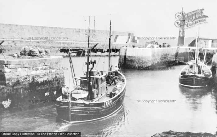 Photo of Lossiemouth, Trawlers Leaving The Harbour c.1939
