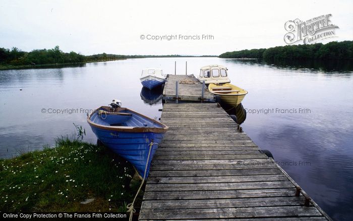 Photo of Lough Erne, Jetty On Lower Lough At Brockagh Point, Boa Island And Lusty Bog Island c.1990