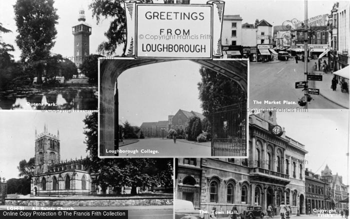 Photo of Loughborough, Composite c.1955
