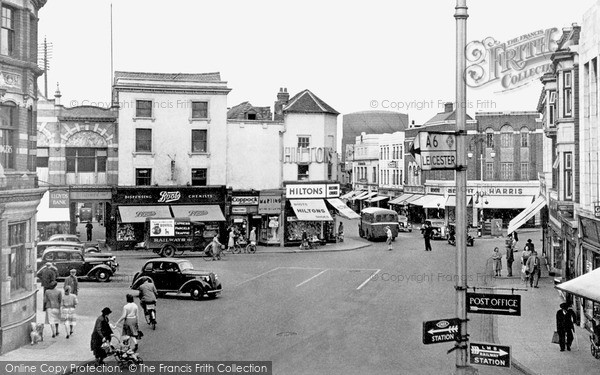 Photo of Loughborough, Market Place And Swan Street c.1955