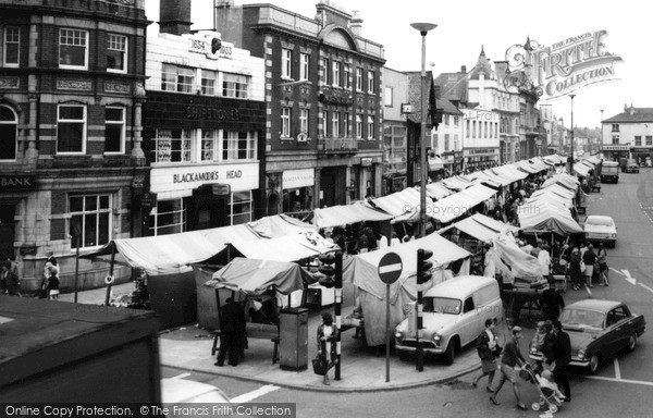 Photo of Loughborough, Market Place c.1965