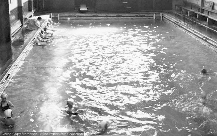 Photo of Loughborough, The Swimming Baths c.1955
