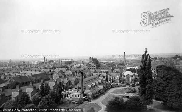 Photo of Loughborough, view north from Carillon Tower c1955