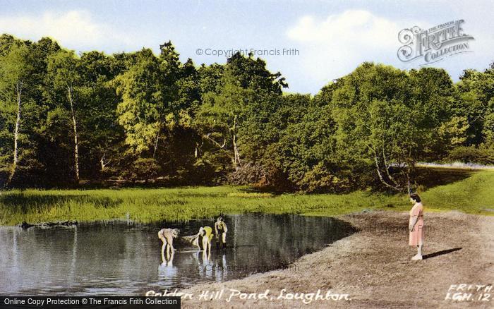 Photo of Loughton, Goldings Hill Pond c.1955