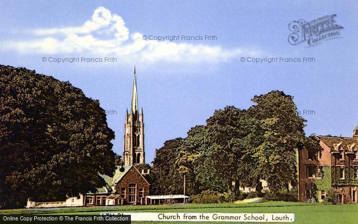 Photo of Louth, St James Church From The Grammar School c.1955