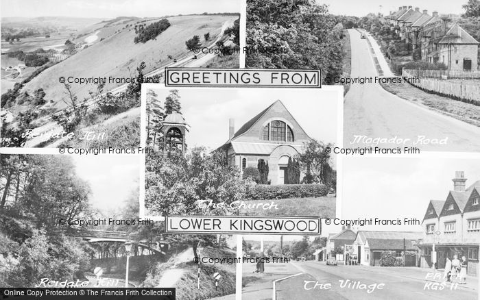 Photo of Lower Kingswood, Composite c.1955