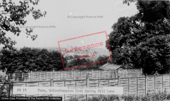 Photo of Lower Penn, Wolverhampton From Spring Hill Lane c.1970