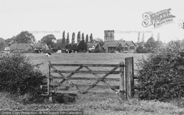 Photo of Lower Peover, St Oswald's Church From The Fields c.1955