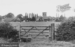 St Oswald's Church From The Fields c.1955, Lower Peover