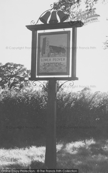 Photo of Lower Peover, Village Sign c.1955