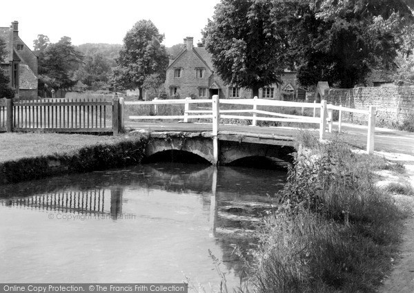 Photo of Lower Slaughter, The Bridge c.1955