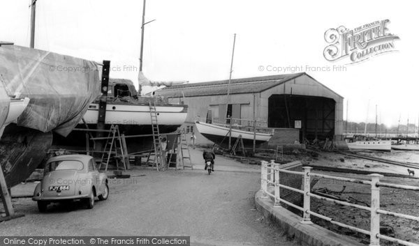 Photo of Lower Swanwick, Moody's Boatyard c1960