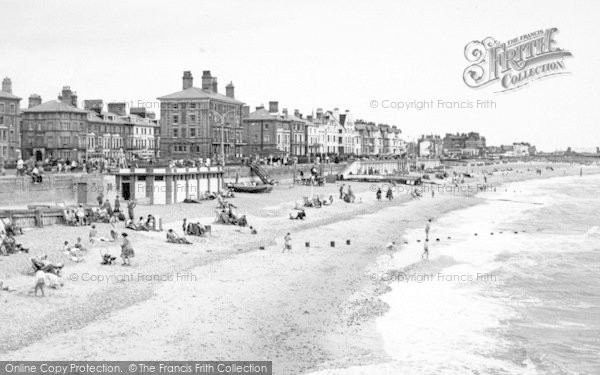 Photo of Lowestoft, Beach Looking North From Pier c.1955