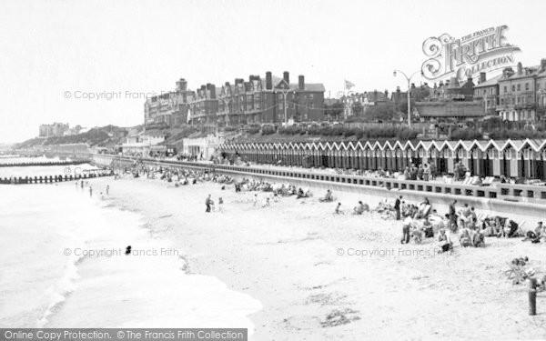 Photo of Lowestoft, Beach Looking South From Pier c.1955
