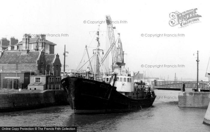 Photo of Lowestoft, Boat In Harbour c.1965