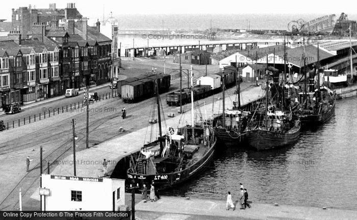 Photo of Lowestoft, Boats In The Harbour c.1955