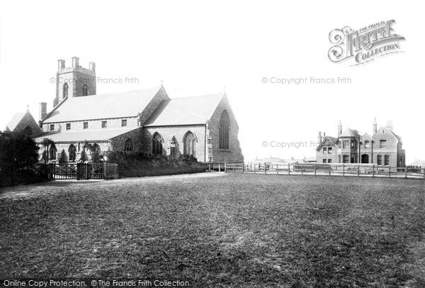 Photo of Lowestoft, Kirkley Church And Rectory 1893