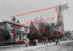 London Road, St John's Church And Vicarage 1891, Lowestoft