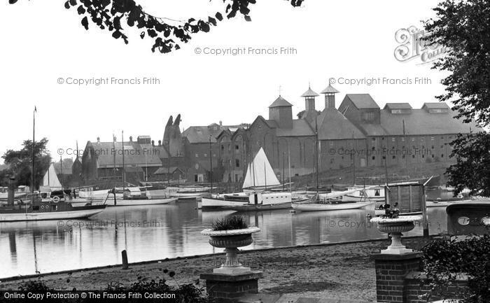 Photo of Lowestoft, Oulton Broad, Warehouses 1919