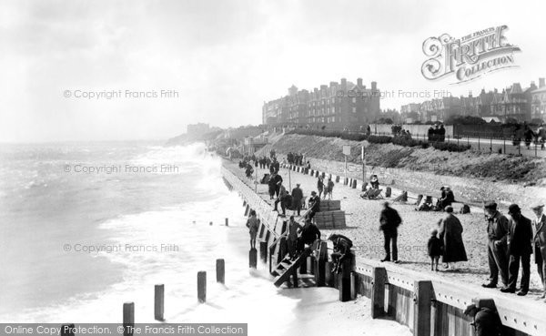 Photo of Lowestoft, Rough Seas, South Of Claremont Pier 1922