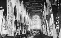St Margaret's Church Interior c.1900, Lowestoft