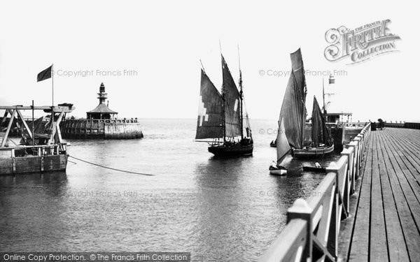Photo of Lowestoft, The Entrance To The Harbour 1887