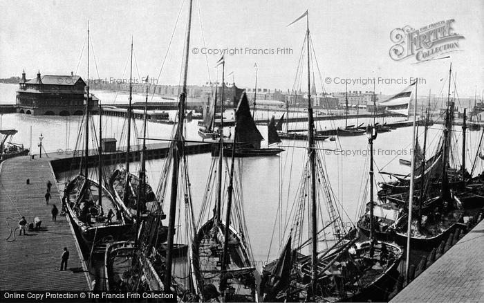 Photo of Lowestoft, The Harbour And Parade c.1890