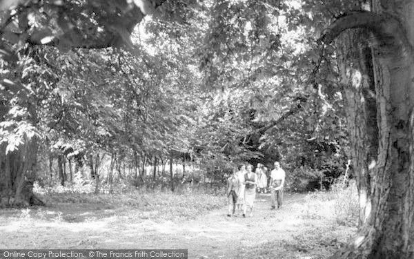 Photo of Lowestoft, The Lakeside Walk, Gunton Hall Holiday Camp c.1955