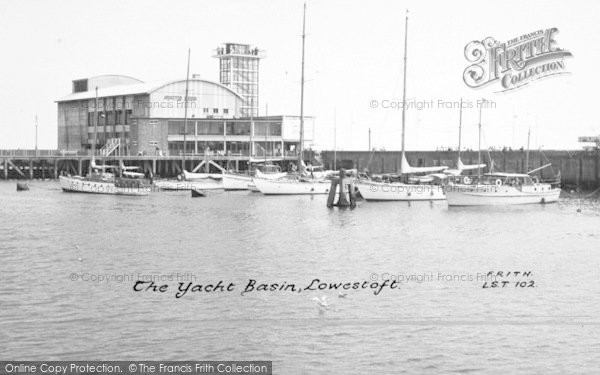 Photo of Lowestoft, The Yacht Basin c.1955