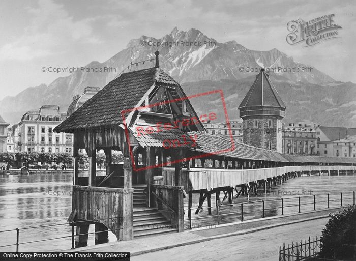 Photo of Lucerne, Kapellbrücke c.1935