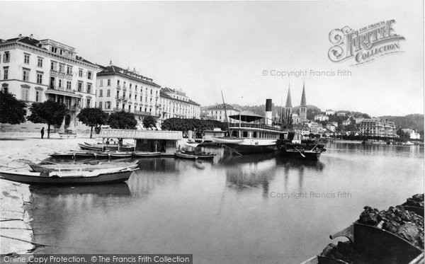 Photo of Lucerne, The Quay c.1882