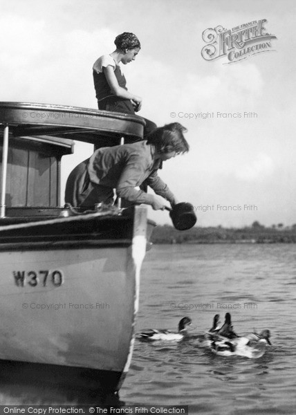 Photo of Ludham, Feeding The Ducks 1933