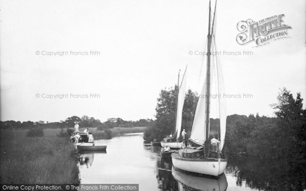 Photo of Ludham, River Ant, Quanting c.1930