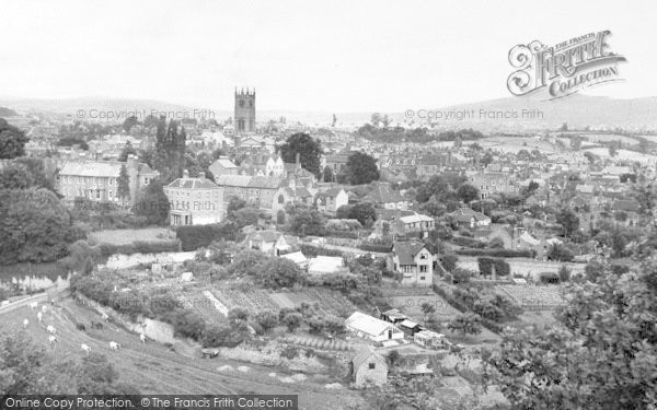 Photo of Ludlow, And Clee Hill From Whitcliffe c.1955