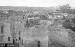 And The Castle From The Keep Tower c.1955, Ludlow
