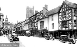 Broad Street And Angel Hotel 1936, Ludlow