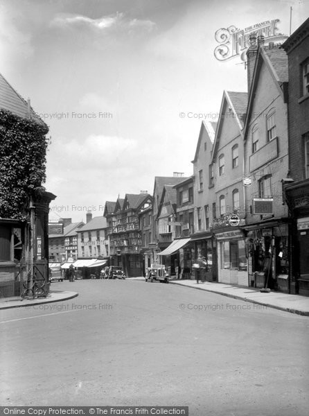 Photo of Ludlow, Bull Ring And Feathers Hotel 1936