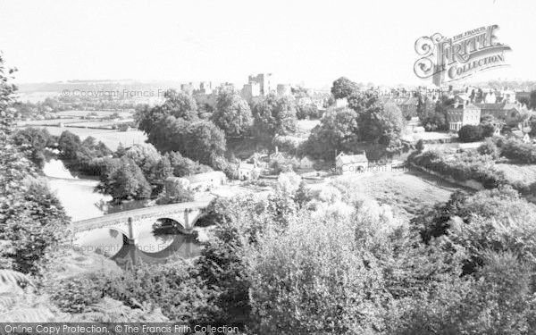Photo of Ludlow, Castle And Dinham Bridge c.1960