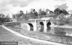 Castle And Dinham Bridge c.1965, Ludlow