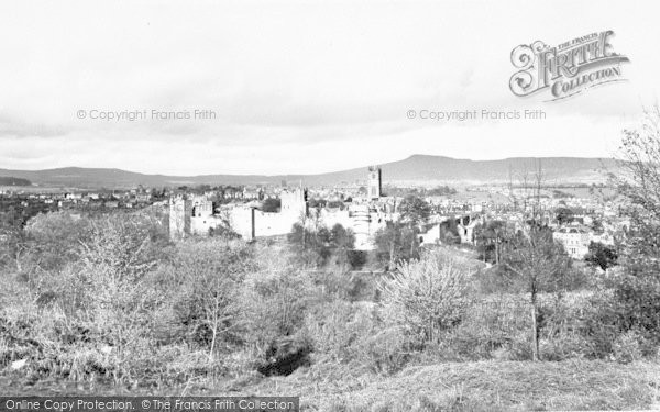Photo of Ludlow, Castle From Whitcliffe c.1965