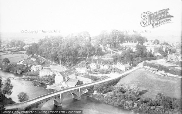 Photo of Ludlow, Castle Hill And Dinham Bridge 1896