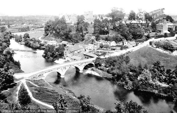 Photo of Ludlow, Castle Hill And Dinham Bridge 1923