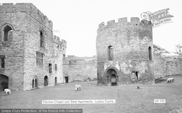 Photo of Ludlow, Castle, Norman Chapel And State Apartments c.1965