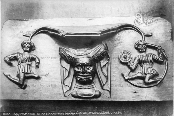 Photo of Ludlow, Church, Miserere Seat 1903